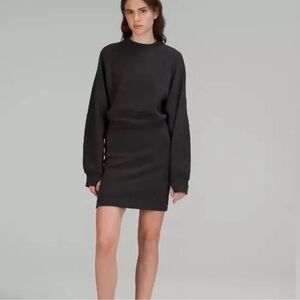 NWT Lululemon Scuba Long Sleeve Dress black